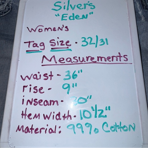 Silver Jeans Eden Bootcut Jeans Womens 32x31 Medium Wash Mid Rise Stretch - Picture 9 of 9